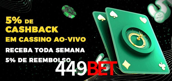 Promoções do cassino ao Vivo 449bet